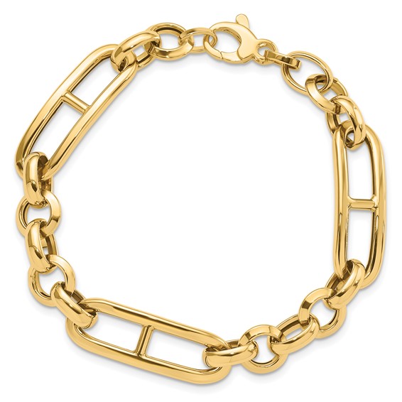 Leslie's 14K Polished Fancy Link Bracelet