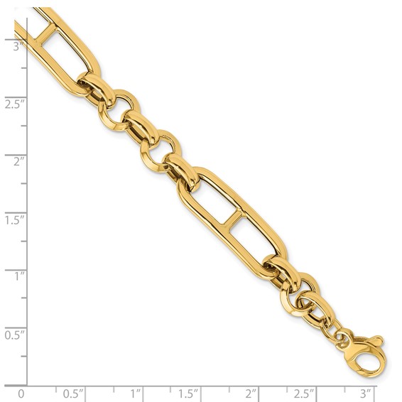 Leslie's 14K Polished Fancy Link Bracelet