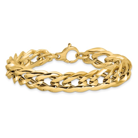 Leslie's 14K Polished Hollow Fancy Link Bracelet