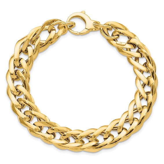 Leslie's 14K Polished Hollow Fancy Link Bracelet