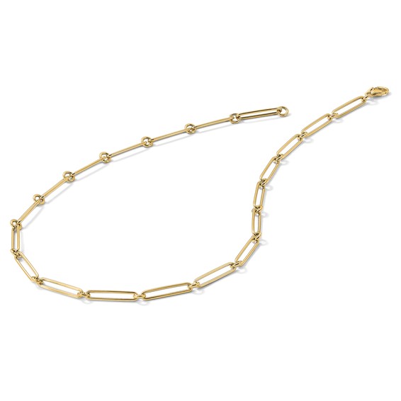 Leslie's 14K Polished Hollow Paperclip Link Necklace