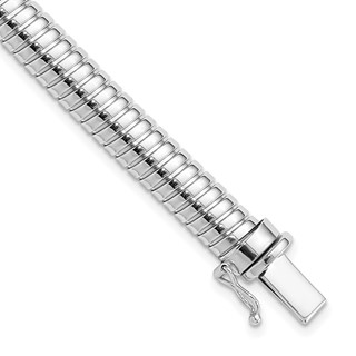 Leslie's 14K White Gold Polished 7.5mm Domed Bracelet