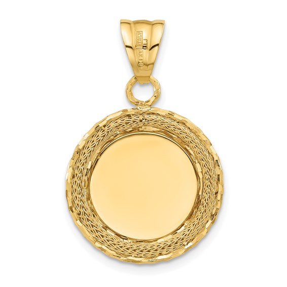 Leslie's 14K Diamond-cut Natural Shell Hand Carved Floral Cameo Pendant