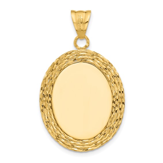 Leslie's 14K Diamond-cut Natural Shell Hand Carved Portrait Cameo Pendant