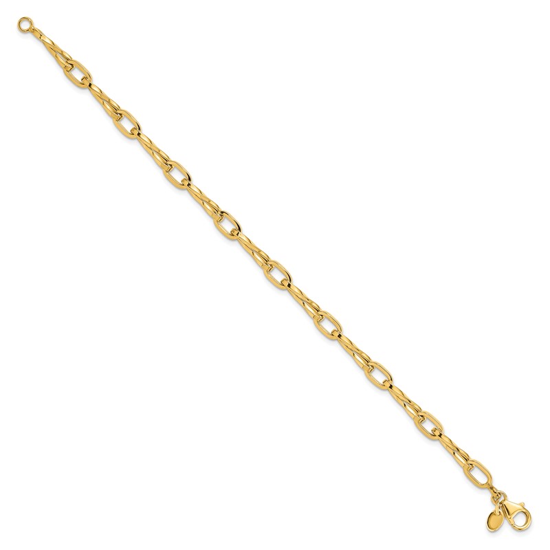 14K Polished Fancy Link Bracelet