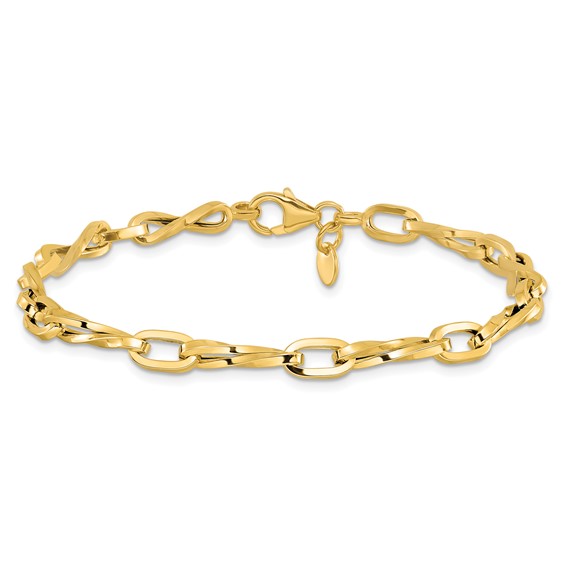Leslie's 14K Polished Fancy Link Bracelet