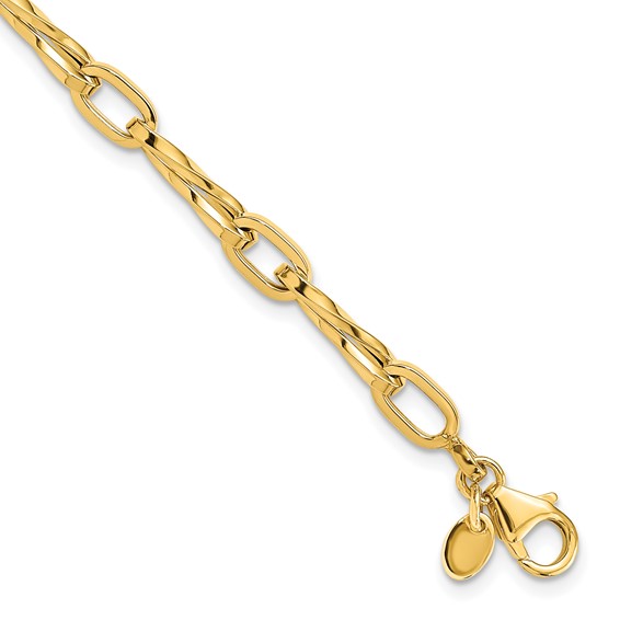 Leslie's 14K Polished Fancy Link Bracelet