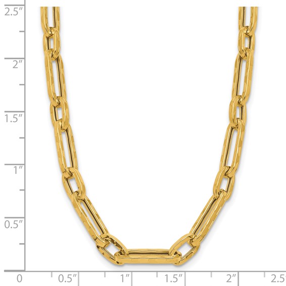 Leslie's 14K Polished and Textured Fancy Link Necklace