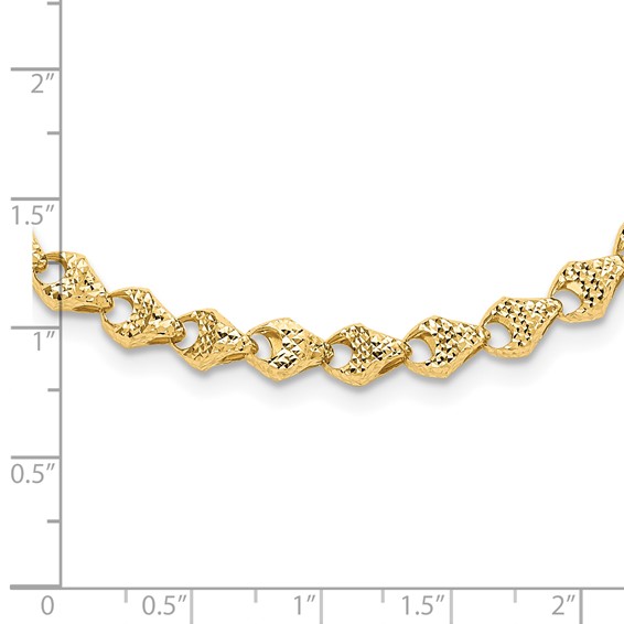 Leslie's 14K Diamond-cut Fancy Link Necklace