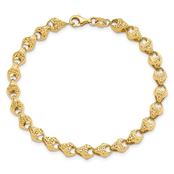 Leslie's 14K Diamond-cut Fancy Link Bracelet