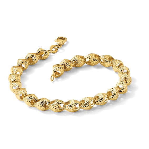 Leslie's 14K Diamond-cut Fancy Link Bracelet