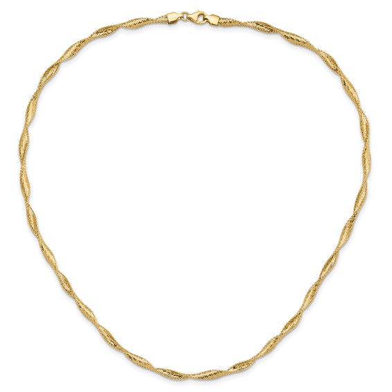 Leslie's 14K Polished Twisted Stretch Necklace