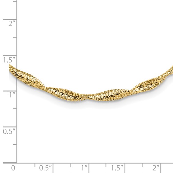 Leslie's 14K Polished Twisted Stretch Necklace