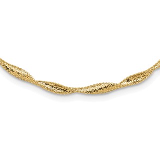 Leslie's 14K Polished Twisted Stretch Necklace