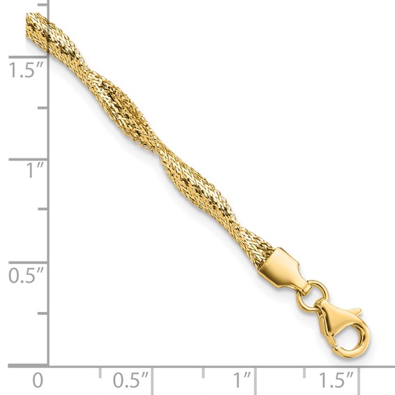 Leslie's 14K Polished Twisted Stretch Bracelet