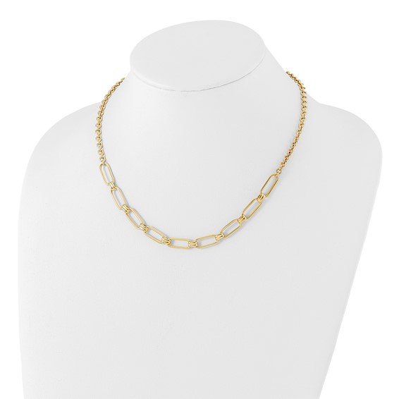 Leslie's 14K Polished Fancy Link Necklace