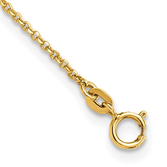 Leslie's 14K Polished and Filigree Circle Stations with 1in. ext. Necklace