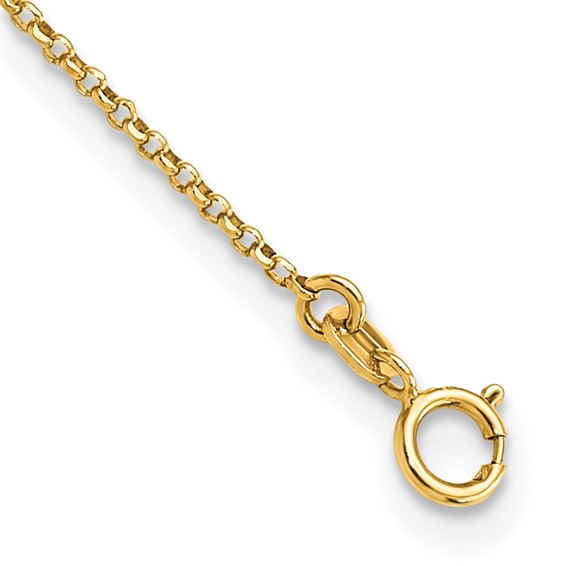 Leslie's 14K Polished and Filigree Diamond Shape with 1in. ext. Necklace