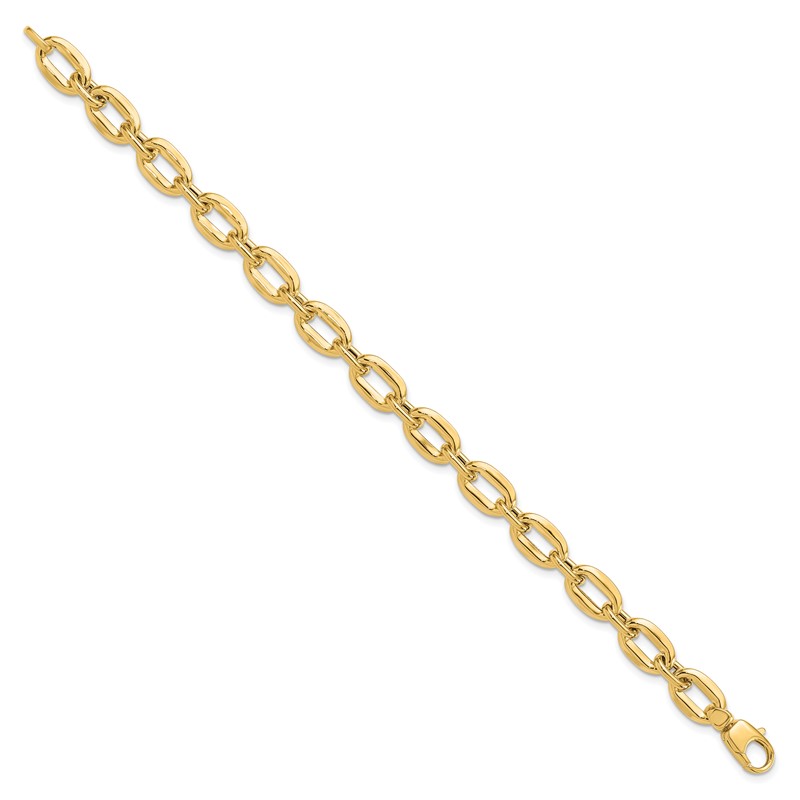 14K Polished Fancy Link Bracelet