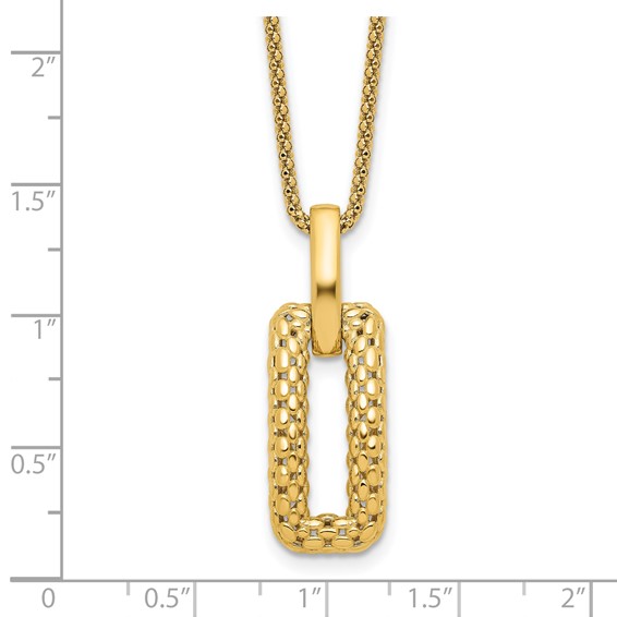 Leslie's 14K Polished and Textured Fancy Necklace