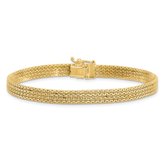 Leslie's 14K Polished Woven Bracelet