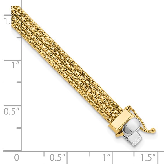 Leslie's 14K Polished Woven Bracelet