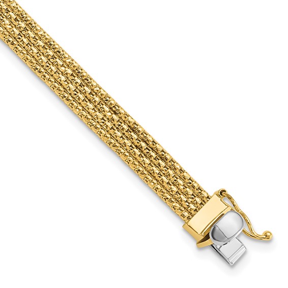 Leslie's 14K Polished Woven Bracelet