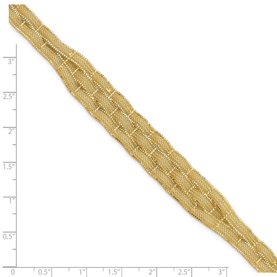 Leslie's 14K Diamond-cut Woven Bracelet