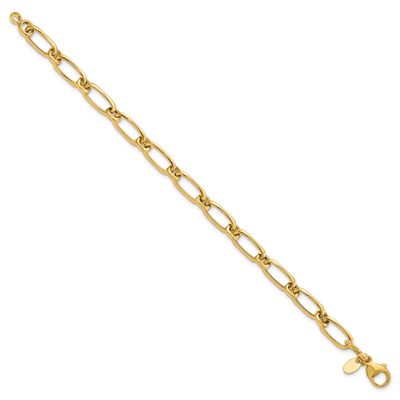 14K Polished Fancy Link Bracelet