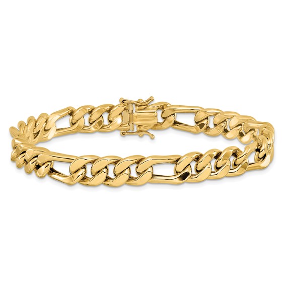 Leslie's 14K Polished Figaro Link Men's Bracelet
