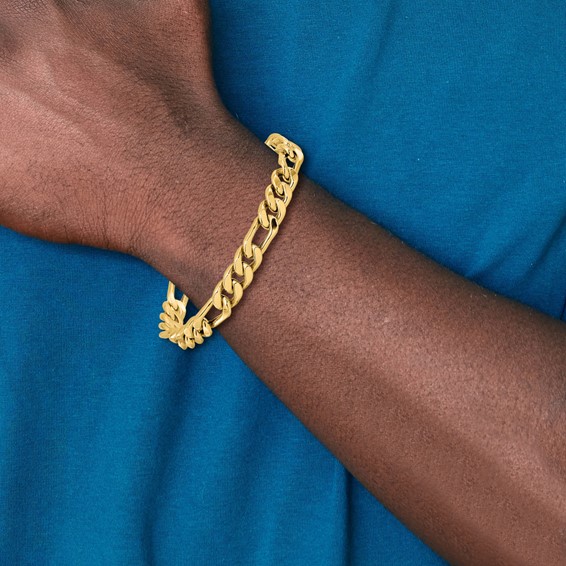 Leslie's 14K Polished Figaro Link Men's Bracelet