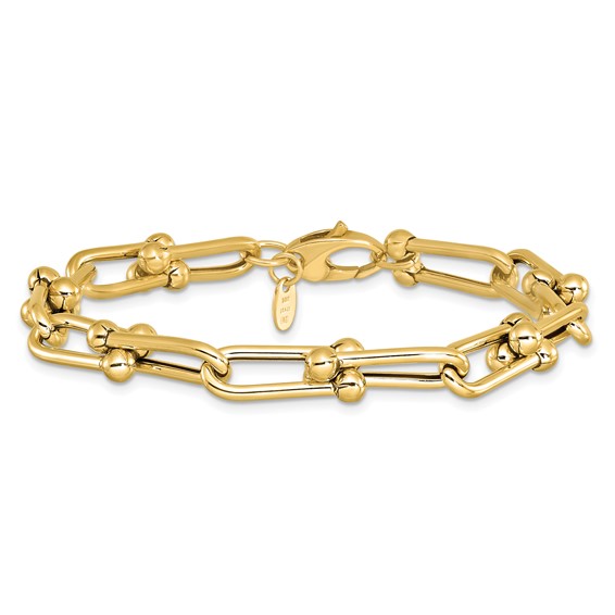 Leslie's 14K Polished Fancy Link Bracelet