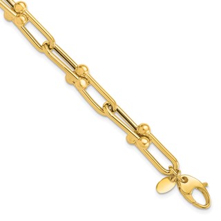 Leslie's 14K Polished Fancy Link Bracelet