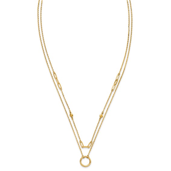 Leslie's 14k Polished Double Layer Necklace
