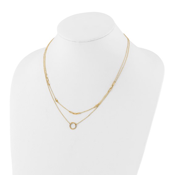 Leslie's 14k Polished Double Layer Necklace