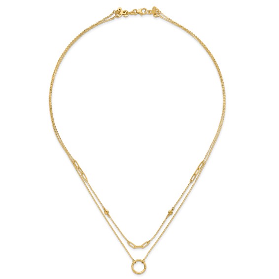Leslie's 14k Polished Double Layer Necklace