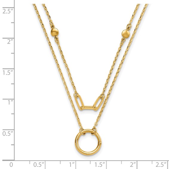 Leslie's 14k Polished Double Layer Necklace