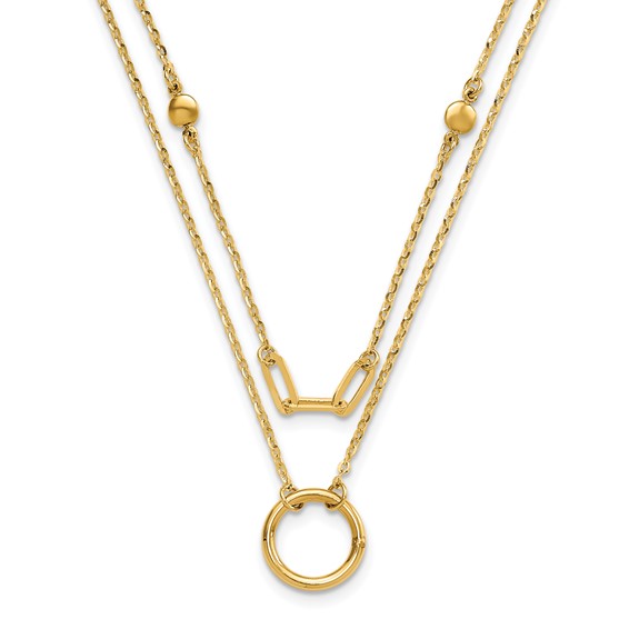 Leslie's 14k Polished Double Layer Necklace