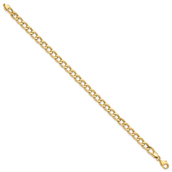 Leslie's 14K Polished and Textured Link Bracelet