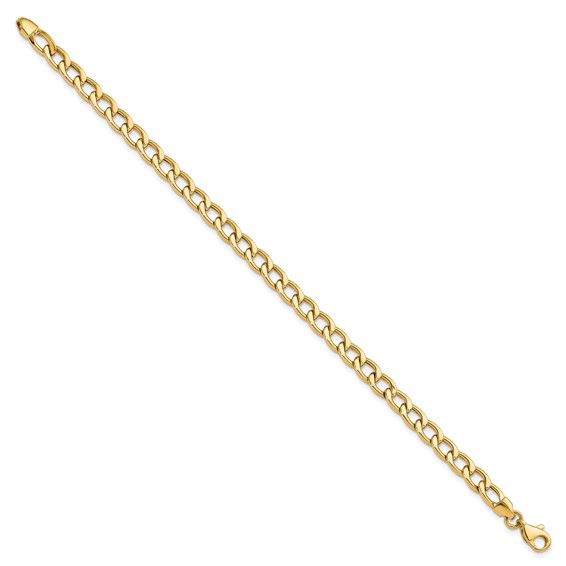 Leslie's 14K Polished and Textured Link Bracelet