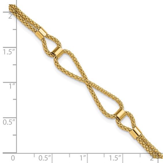 Leslie's 14K Polished 2 Strand Fancy Bracelet