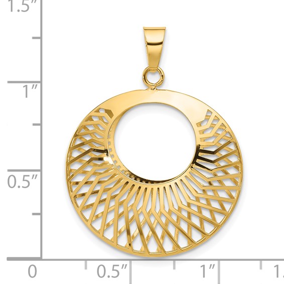 Leslie's 14K Polished Hollow Fancy Pendant