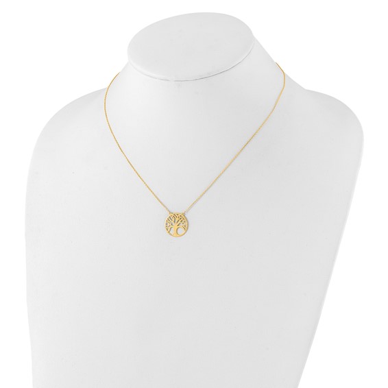 Leslie's 14K Polished Tree of Life Necklace