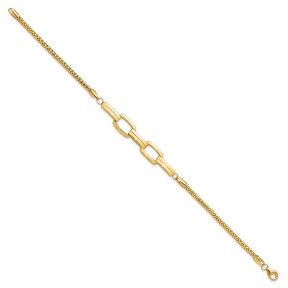 Leslie's 14K Polished Fancy Link Bracelet