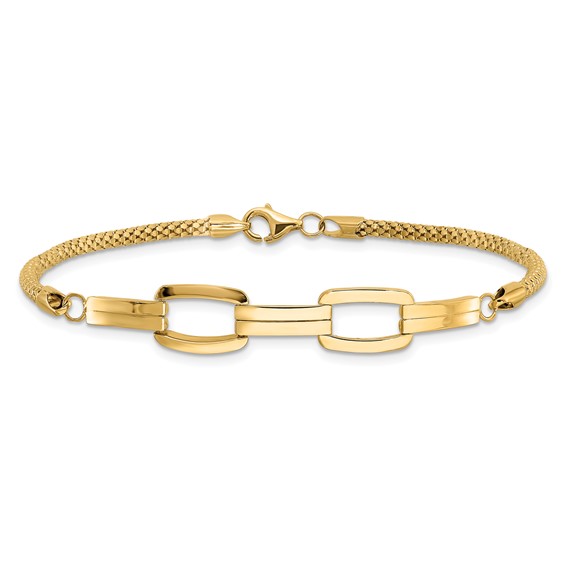Leslie's 14K Polished Fancy Link Bracelet