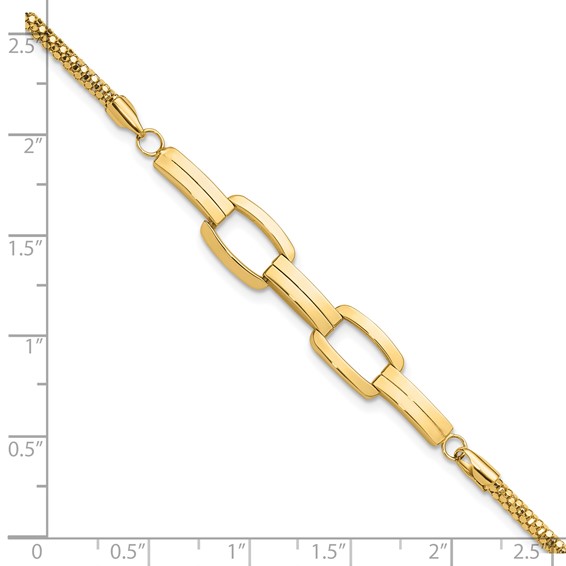 Leslie's 14K Polished Fancy Link Bracelet