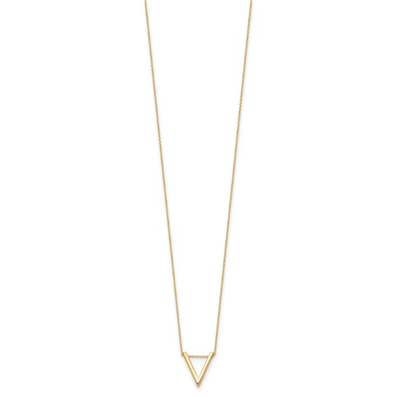Leslie's 14K Polished V Necklace