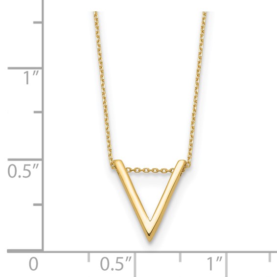 Leslie's 14K Polished V Necklace