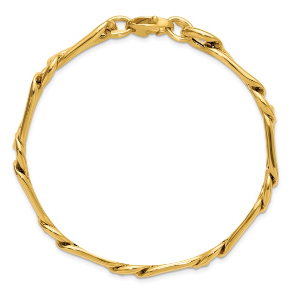 Leslie's 14K Polished Hollow Fancy Link Men's Bracelet