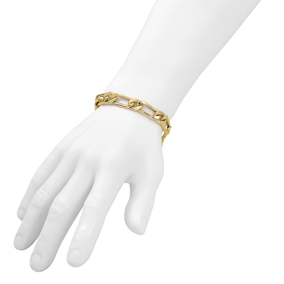 Leslie's 14K Polished Hollow Fancy Link Men's Bracelet